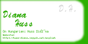 diana huss business card